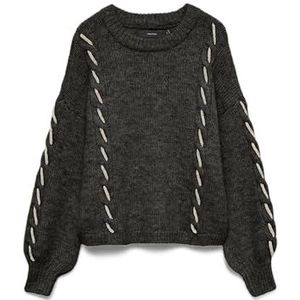 VERO MODA Vmilina LS O-Neck Handstitch Trui, Turf, L Dames, turf, L
