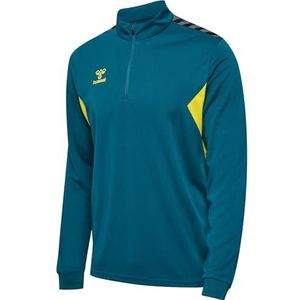 Hummel - Hmlauthentic Half Zip Sweat - Trainingsjack - Blauw Coral/Sulphur Spring