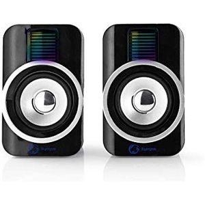 Nedis Gaming Speaker - 2.0 Speakerkanalen - USB-gevoed - 3,5 mm Male - 30 W - RGB - Volumebediening