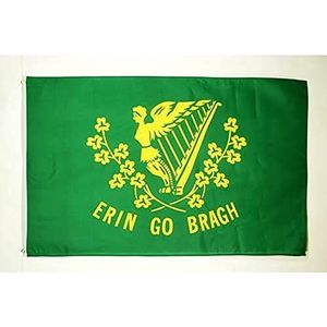 Ierland Erin Go Bragh Vlag 150x90 cm - Ierse Erin go Braugh vlaggen 90 x 150 cm - Banner 3x5 ft Hoge kwaliteit - AZ FLAG