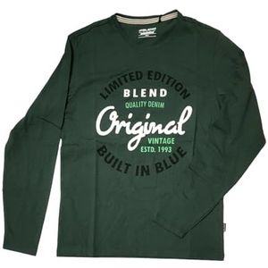 Blend Heren L/S T-shirt, 196110/Deep Forest, S