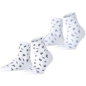 ESPRIT Dames Sokken Twig W Sso katoen gedessineerd 2 paar, Veelkleurig Weiß 0030, 35-38