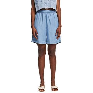 ESPRIT Van Tencel™: shorts in denim look, Blue Light Washed, 32
