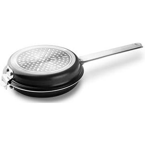 IBILI I-CHEF Mini-omeletpan, 14 cm, aluminium, roestvrijstalen handgreep, anti-aanbaklaag, geschikt voor inductie