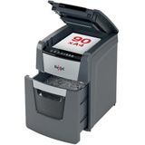 Rexel Optimum Autofeed papierversnipperaar P4 met automatische invoer en deeltjessnijden, 90 vellen, verwijderbare vuilnisbak van 34 liter, 2020090X