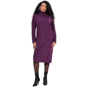 Tricot Jurk - Effen - 3/4 Lengte - Lange Mouw - Normale Pasvorm