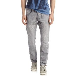 edc by ESPRIT Heren Slim Jeans in grijze used wassing 044CC2B006