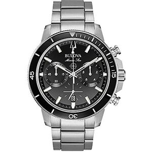 Bulova Horloge Heren, Zilverkleur/Zwart, 96B272
