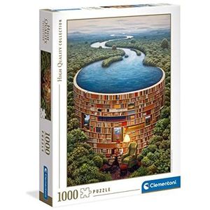 Clementoni Collection-Bibliodame-puzzel voor volwassenen, 1000 stukjes, Made in Italy, meerkleurig, 39603