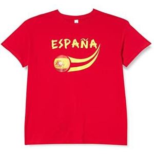 Supportershop Uniseks T-shirt met Spain Fan