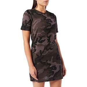 Urban Classics Camo Tee Jurk voor dames, Dark Camo 00784, 3XL