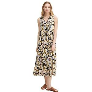 TOM TAILOR Dames Maxi-jurk met all-over print 1030987, 29151 - Olive Colorful Floral Design, 32