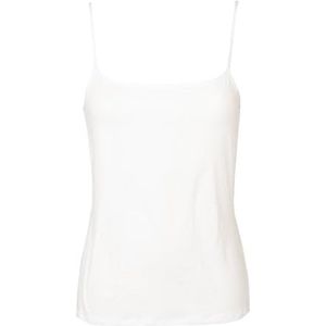 Lovable Basic Soul Damestop met smalle schouderriem van microvezel, Wit, XL