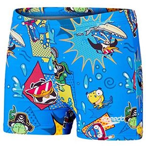 Speedo Allover Aquashorts voor jongens, zwembroek, comfortabele pasvorm, sneldrogend aquashort (pak van 1)