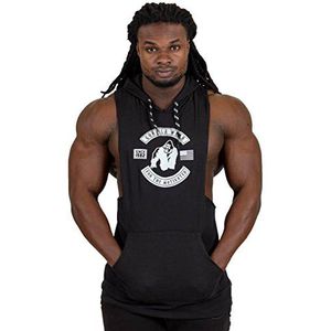 Gorilla Wear Lawrence Hooded - zwart - bodybuilding en fitness kleding heren