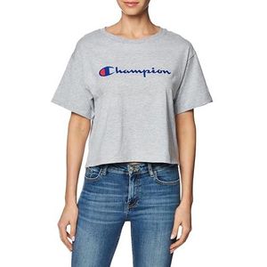 Champion The Cropped Graphic Tee T-shirt voor dames, Oxford-grijs, L