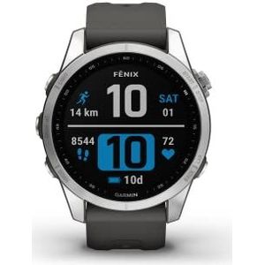GARMIN Fenix 7S, GPS Multisport Smartwatch, 1,2-inch Display, Garmin Pay, 40+ Sport-apps, Muziek, Waterbestendig Sporthorloge, Tot 11 dagen Batterijduur, Roestvrij Staal en Graphite