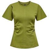 Only - Onlmarie Life S/S Ruching Top JRS N - T-shirt - Groen
