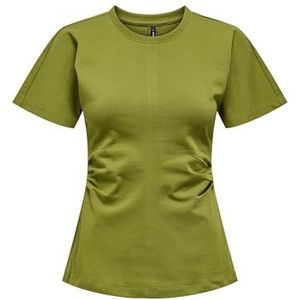 Only - Onlmarie Life S/S Ruching Top JRS N - T-shirt - Groen