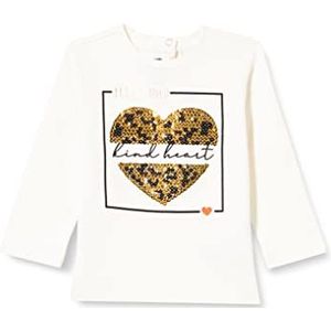 Chicco T-shirt met lange mouwen (770) meisjes en meisjes, Wit en Goud, 4 anni