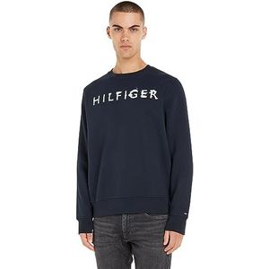 Tommy Hilfiger Heren Hilfiger Inkt Crewneck Sweatshirts, Desert Sky, S, woestijn hemel, S