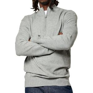 Kaporal, Herentrui, regular fit, lange mouwen, opstaande kraag, model Vada, kleur grijs gemêleerd, maat S, Grijs gemengd, S