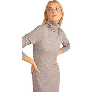 Springfield Midi-jurk voor dames met hoge hals, Donkergrijs (Dark Grey), S