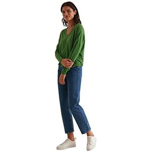 NA-KD Dames V-hals jersey top cami shirt, Bos Groen, XL