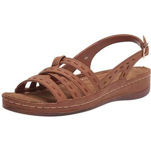 Easy Street Dames Sling Back Sandal, Tan, 7