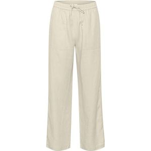 Part Two Damesbroek, hoge taille, regular fit, brede pijpen, trekkoord, taille, broek voor dames, French Oak, 30