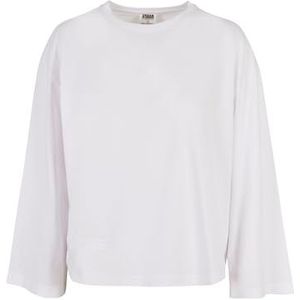 Urban Classics Dames Dames Organic Oversized Wide Longsleeve T-Shirt, wit, 3XL