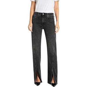 Replay Dames Straight Fit Jeans Perlie, 098 Black, 32W / 34L