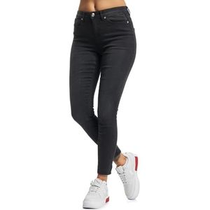 ONLY ONLWauw Mid Skinny Fit Jeans voor dames, Washed Black, (L) W x 32L