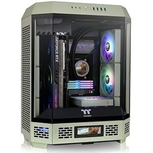 The Tower 600 Matcha Green Mid-Tower ATX-behuizing; 3 panelen van gehard glas; Moederbordondersteuning met verborgen connector; Rotationele PCI-e-sleuven; CA-1Z1-00MEWN-00; 3 jaar garantie