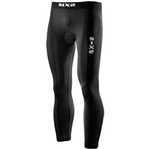 SIX2 Black Carbon Thermo leggings met zitkussen XXL Unisex volwassenen