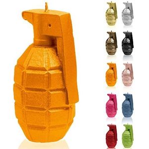 Candellana Handmade Grenade Kaars Gift - Grappig - Decoratieve Kaars - Home Decor - Geschenken voor vrienden - Katoenen lont - Brandduur 25 uur - Oranje Kaars