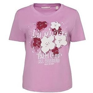 edc by ESPRIT Dames 063CC1K307 T-shirt, 505/VIOLET, XL, 505/violet, XL