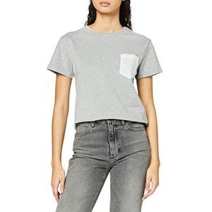 Frenchcool T- T-shirt, grijs, met witte stippen.
