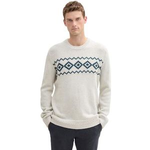 TOM TAILOR heren trui, 34154 - Vintage Beige Twotone Neps, XXL