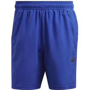 adidas Train Essentials Woven Training Shorts voor heren, sportshorts, lichtblauw/zwart, XXL 17,8 cm