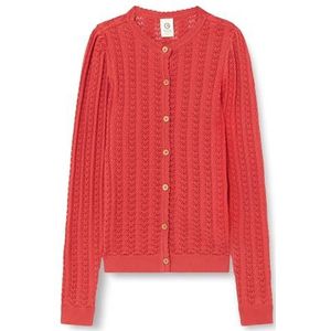 Müsli by Green Cotton Meisje Ladybird Knit Naald Out L/s Cardigan, Apple red., 134 cm