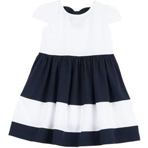 Chicco Jurk van katoen met korte mouwen voor meisjes en jongens, Donkerblauw, 8 Jaar