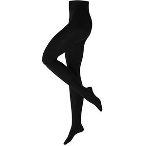 Burlington - Cosy Cottage - Gedessineerd Katoen Wol Panty - Zwart