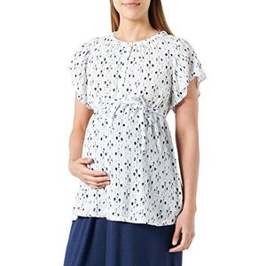 Noppies Damesblouse Duzce Nursing Short Sleeve All Over Print Blouse, Jet Stream - P638, 36