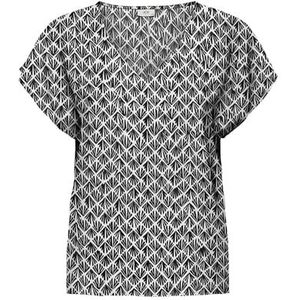 Blouse - Gevoerde Zoom - Viscose - Losse Pasvorm - All-over Patroon