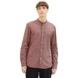 TOM TAILOR Denim Herenhemd, 33915 - Russet Brown Base Structure, XS