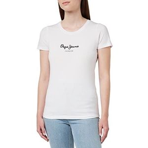Pepe Jeans New Virginia SS N T-shirt voor dames, 800 wit, XS