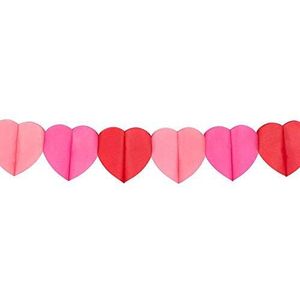Boland 48003 - decoratieve slinger, hart, 1 stuk, lengte 400 cm, liefde, Valentijnsdag, bruiloft, huwelijksaanzoek, papieren slinger, decoratie, slinger, verjaardag, tuinfeest