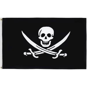 Jack Rackham Piratenvlag 90x60cm - Piratenvlag - piratenvlag 60 x 90 cm - Vlaggen - AZ VLAG