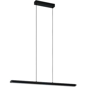 EGLO Led hanglamp Cambulos, pendellamp dimbaar, eettafellamp minimalistisch van zwart metaal en wit kunststof, lamp hangend voor woonkamer, warm wit